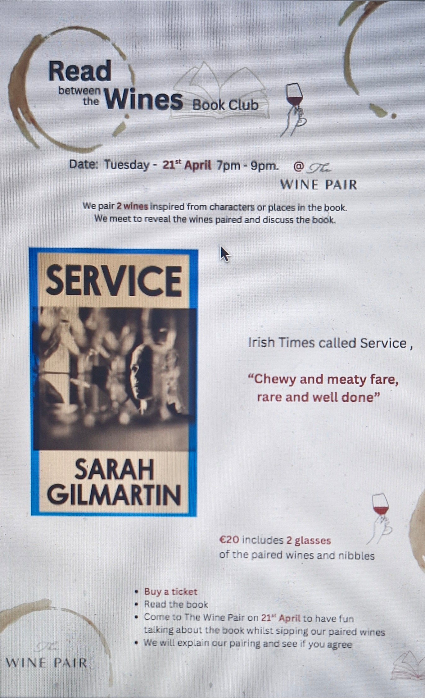 Read Between The Wines - The Wine Pair Book Club (Book 5)